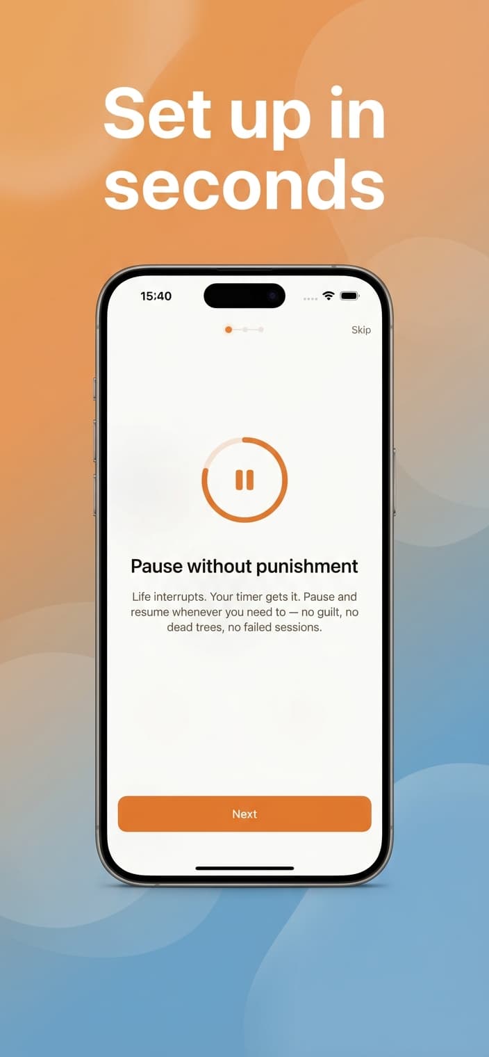 Set up in seconds — Onboarding